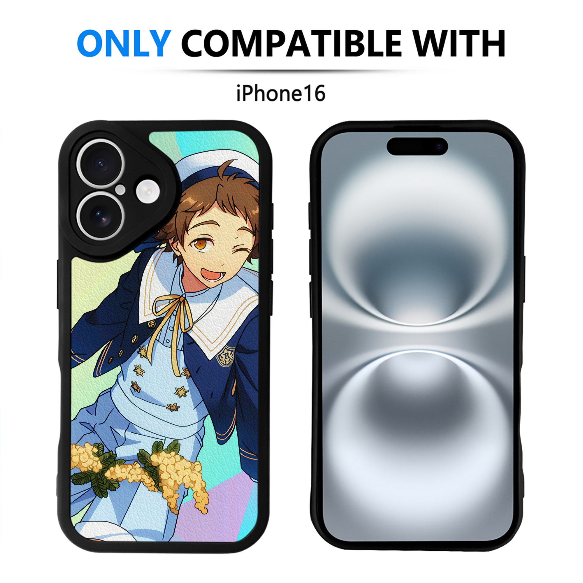 （画像用） あんさんぶるスターズ! Ensemble Stars 【iPhone 16シリーズ対応】シリコンスマホケース（レザー調） 材質：シリコン